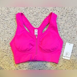 90 Degree by Reflex padded sport bra, hot pink, new with tags, medium